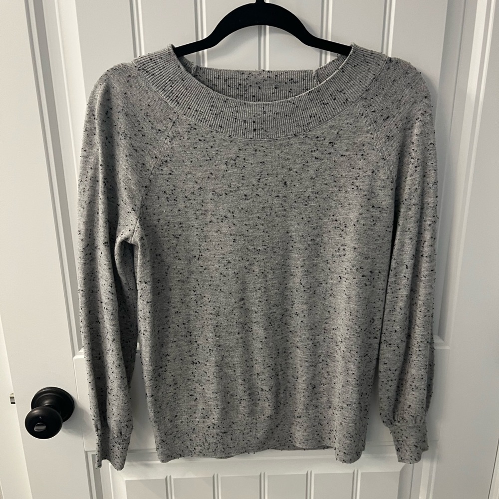 Size small Loft gray sweater.  Worn only once.